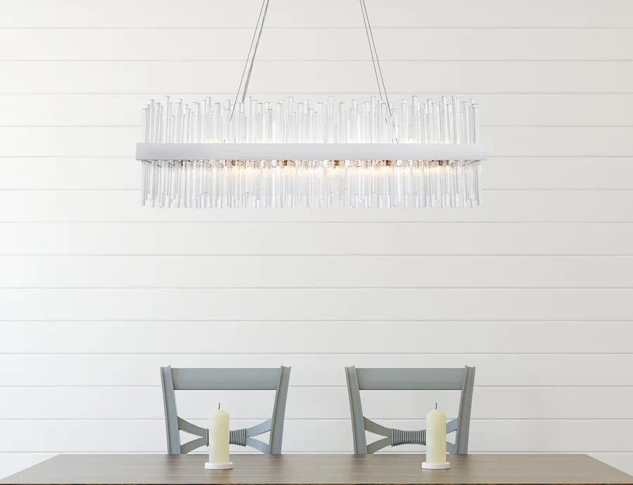 20-Light Manhattan Linear Contemporary Chandelier
