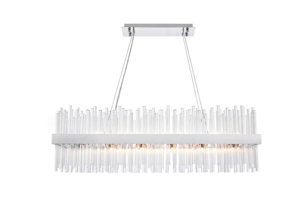 20-Light Manhattan Linear Contemporary Chandelier