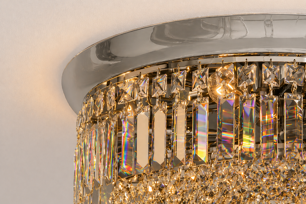 Flush Round Shower Chandelier