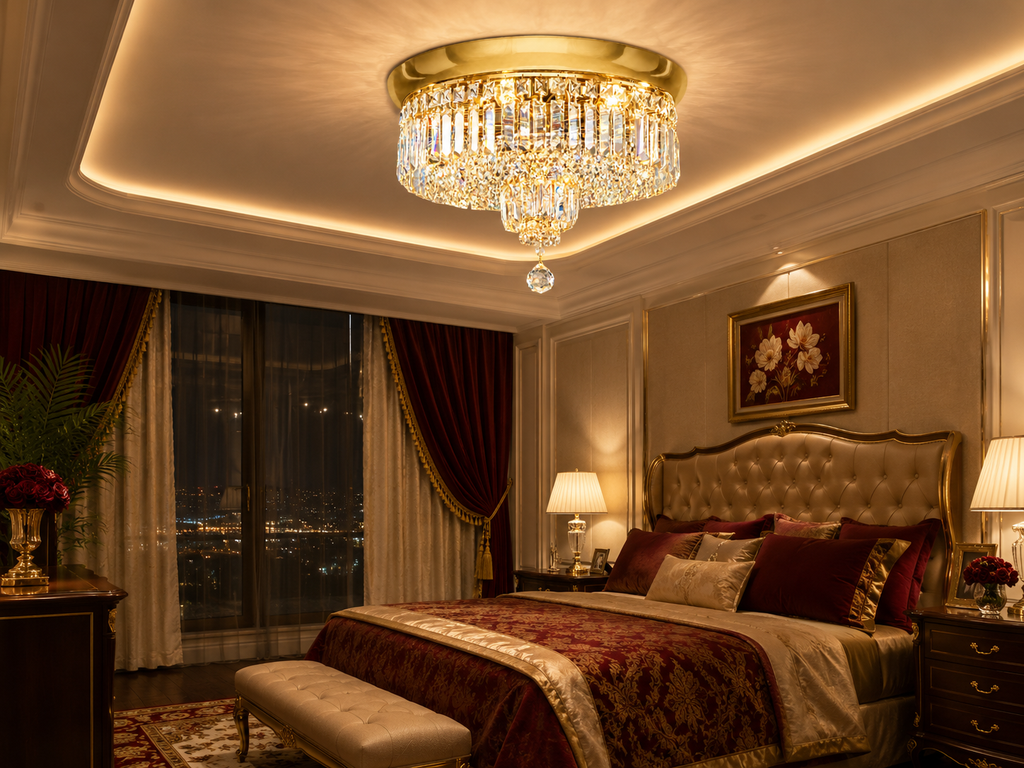 Flush Round Shower Chandelier