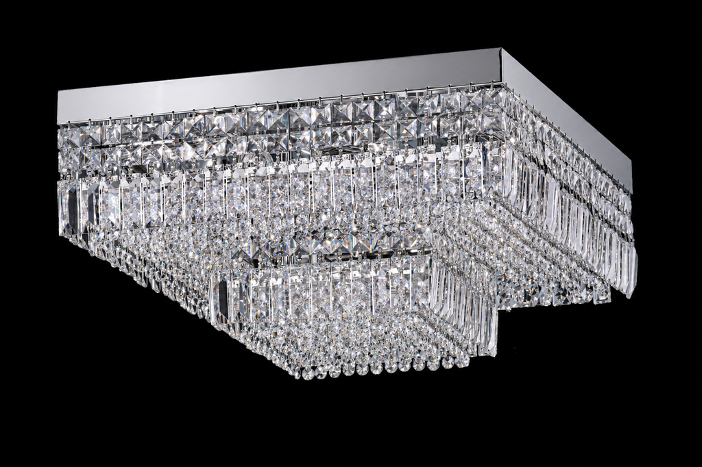 Flush Square Shower Chandelier