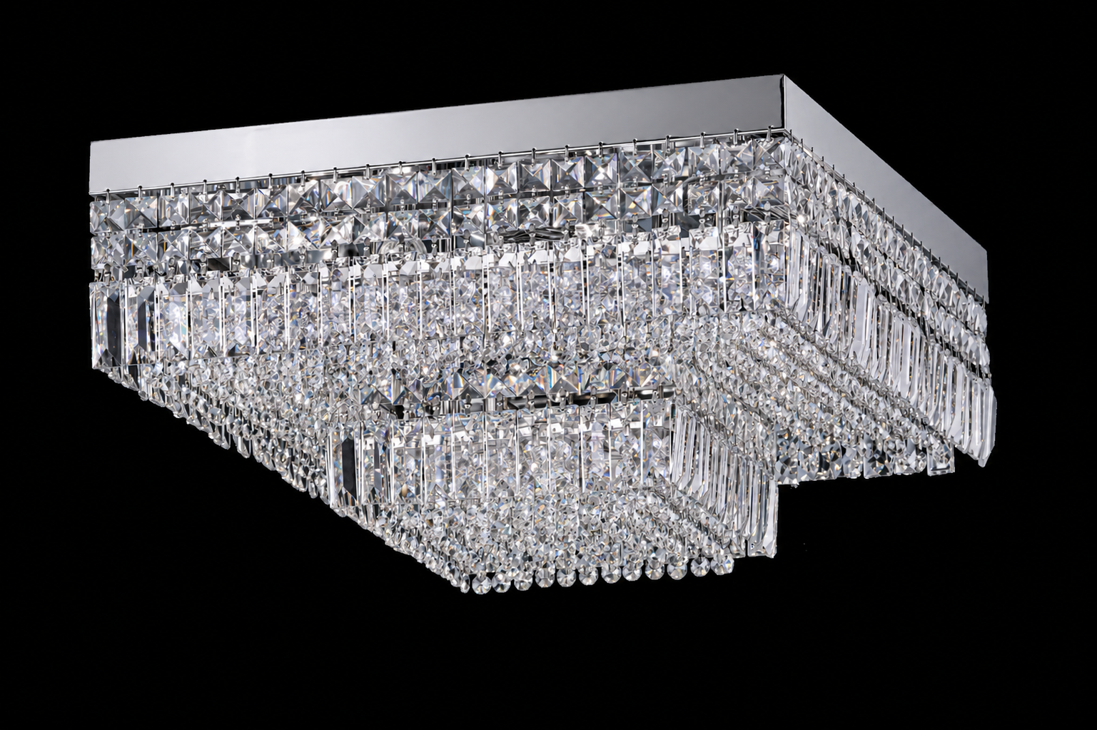 Flush Square Shower Chandelier