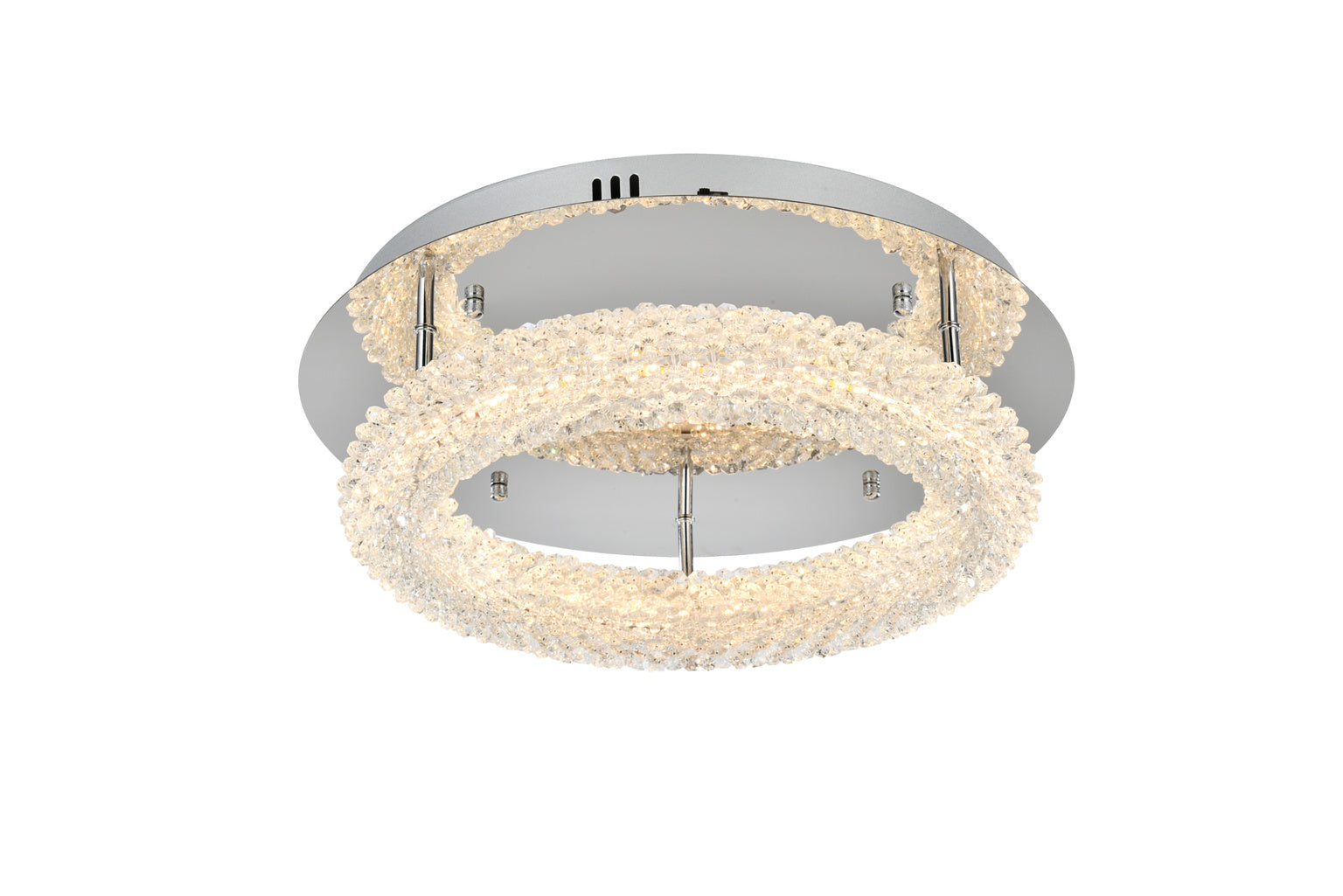 Crystal Jewel Color Selectable Flushmount 18"