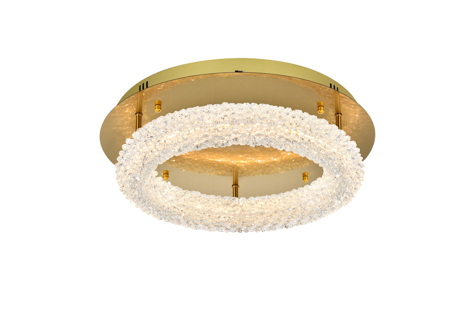 Crystal Jewel Color Selectable Flushmount 18"