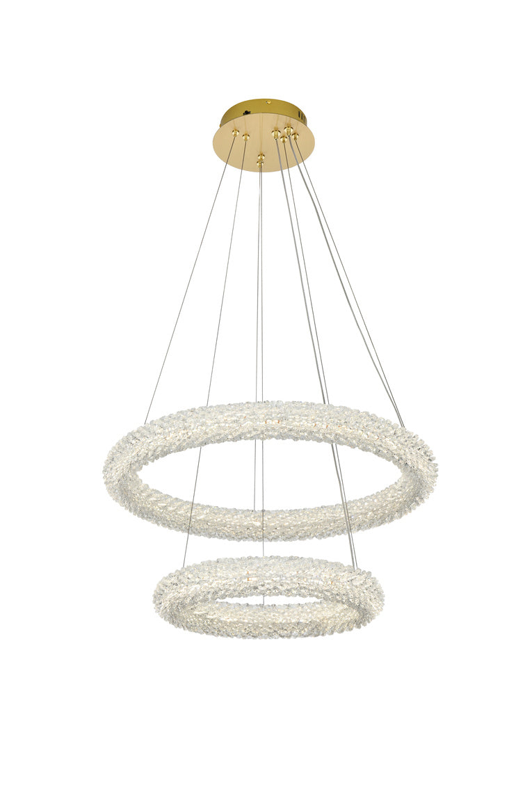 Crystal Jewel Color Selectable Double Ring - 24"