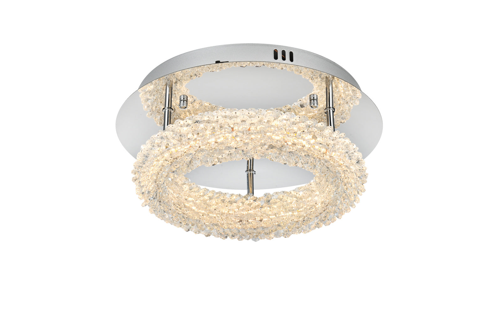Crystal Jewel Color Selectable Flushmount 14"