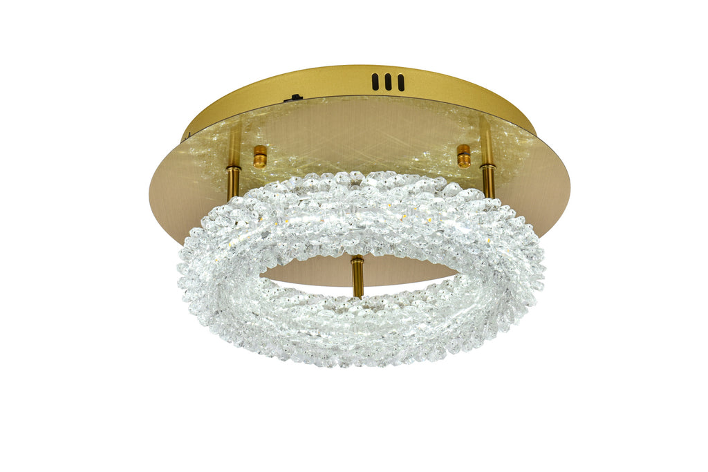 Crystal Jewel Color Selectable Flushmount 14"