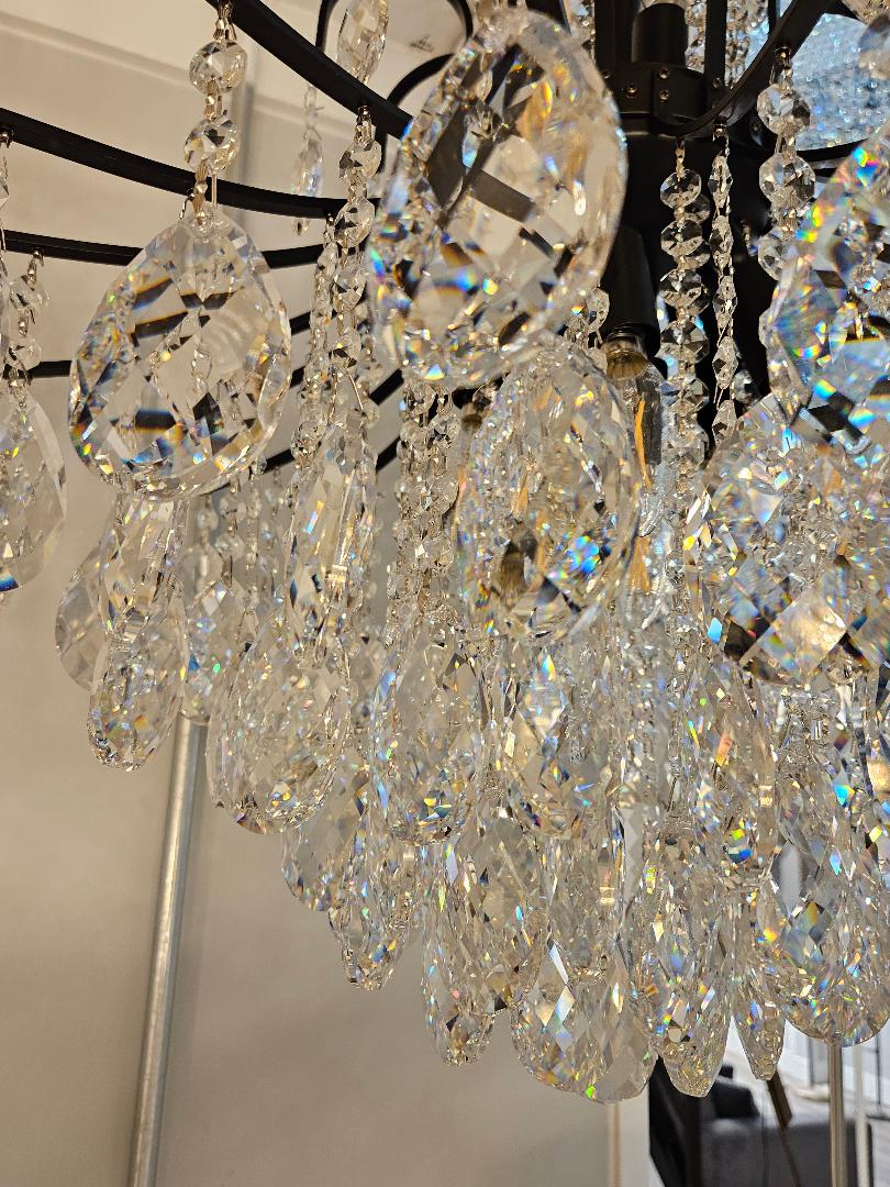 Diamond Rain Black 11-Light Chandelier