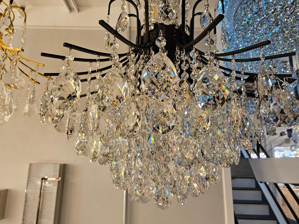 Diamond Rain Black 11-Light Chandelier