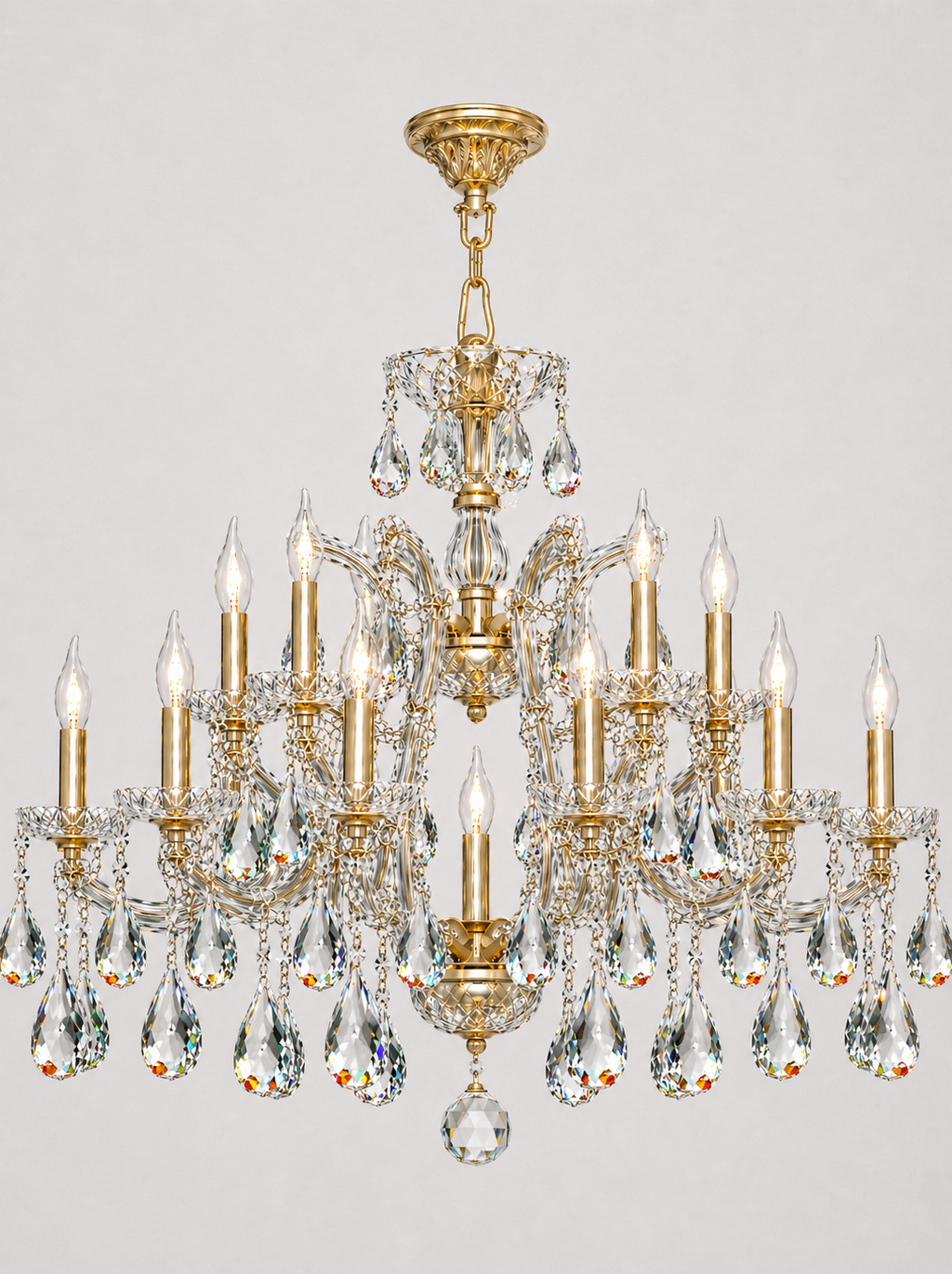 Maria Teresa Chandelier with Swedish Cut Crystals