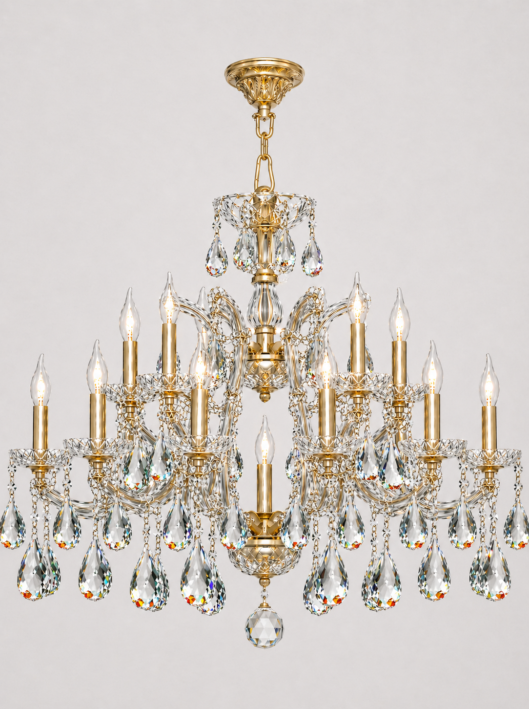 Maria Teresa Chandelier with Swedish Cut Crystals