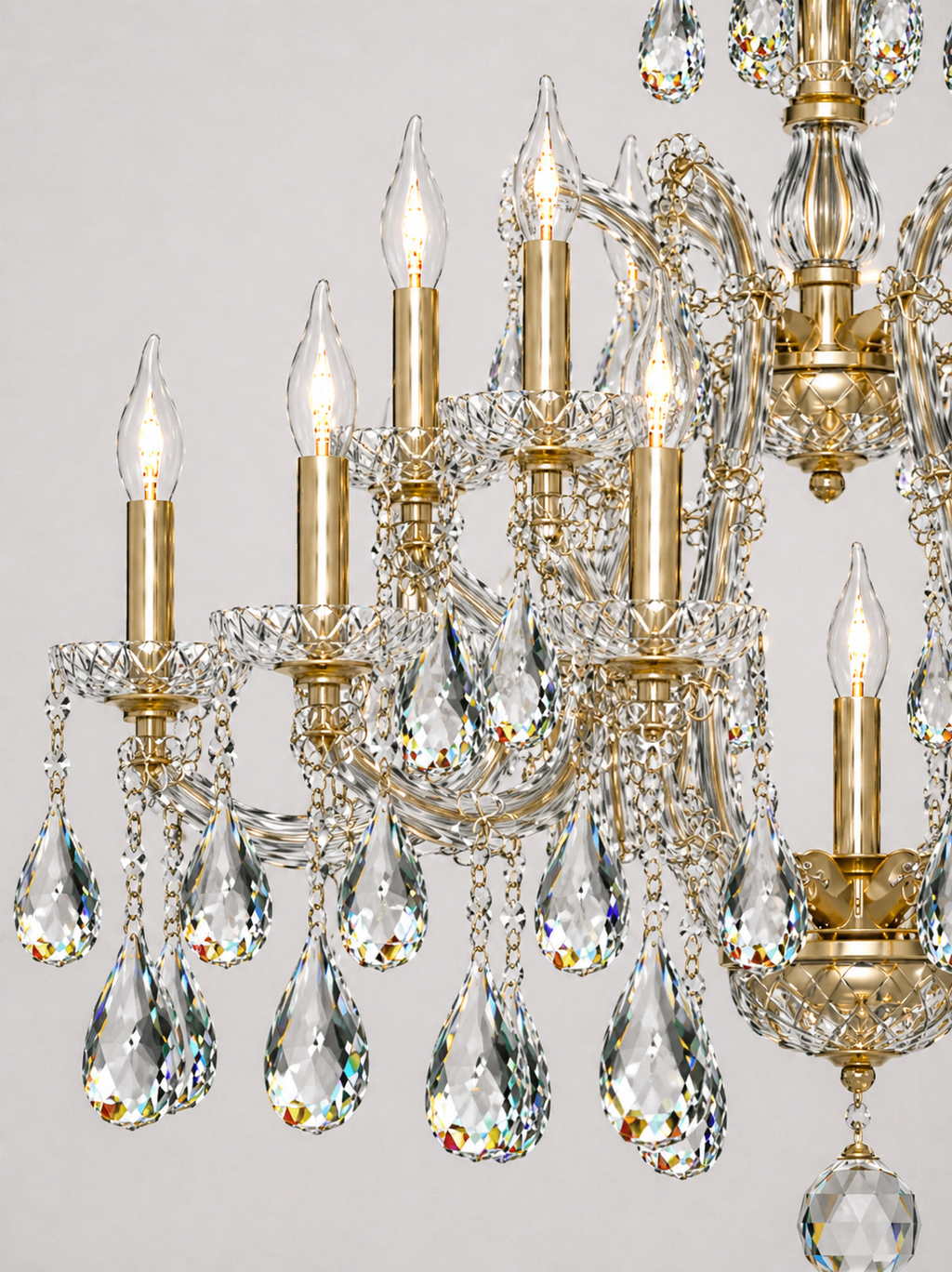 Maria Teresa Chandelier with Swedish Cut Crystals