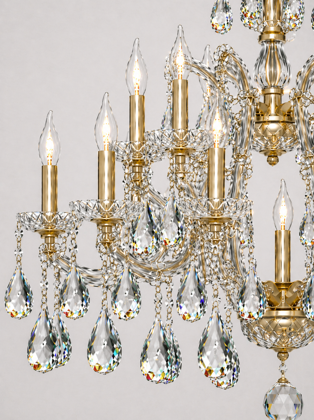 Maria Teresa Chandelier with Swedish Cut Crystals