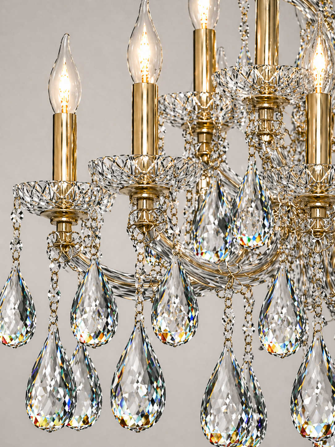 Maria Teresa Chandelier with Swedish Cut Crystals