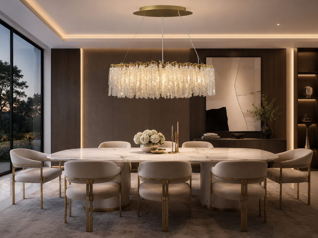 Snowfall Oval Branch Chandelier