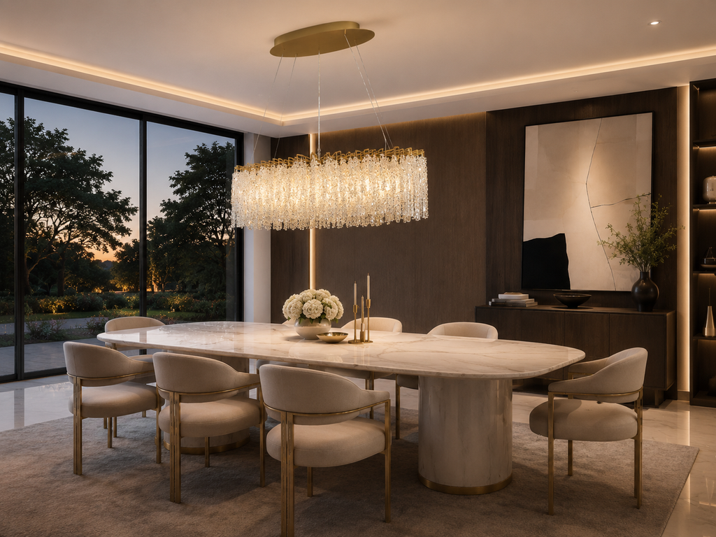 Snowfall Oval Branch Chandelier