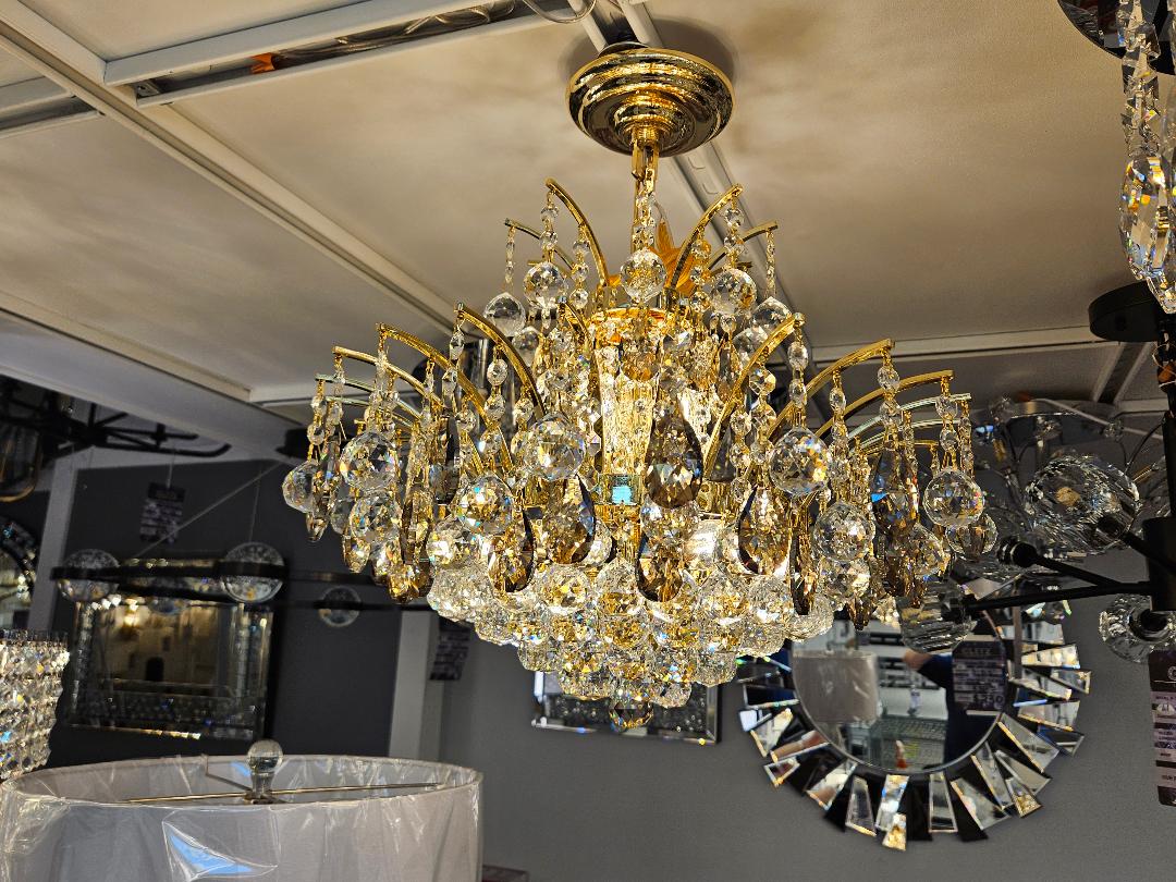 Vogel 9-Light Two Tone Gold Chandelier